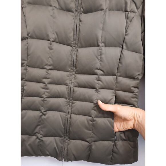 Calvin Klein Duck Down Parka Sz M Brown Puffer jacket Coat Removable Hood $250 - Picture 8 of 16